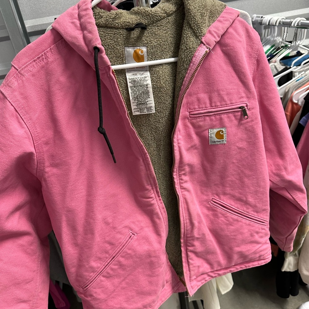 RARE vintage Carhartt Pink Hooded Jacket